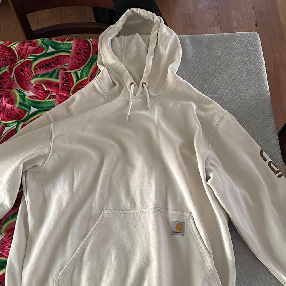 Large Carhartt Hoodie Cream